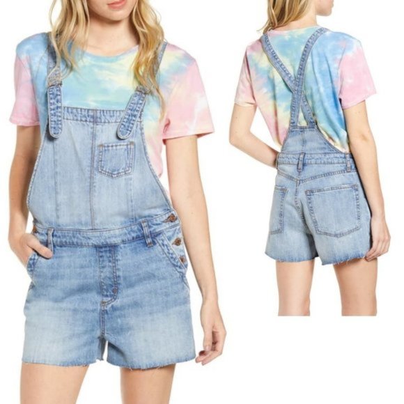 STS Blue Denim - STS Blue Women's Iris Shortalls Raw Hem Size 27